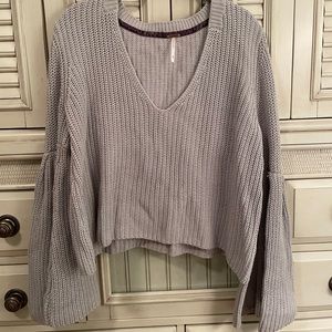 Free People Damsel Bell Sleeve Sweater, medium